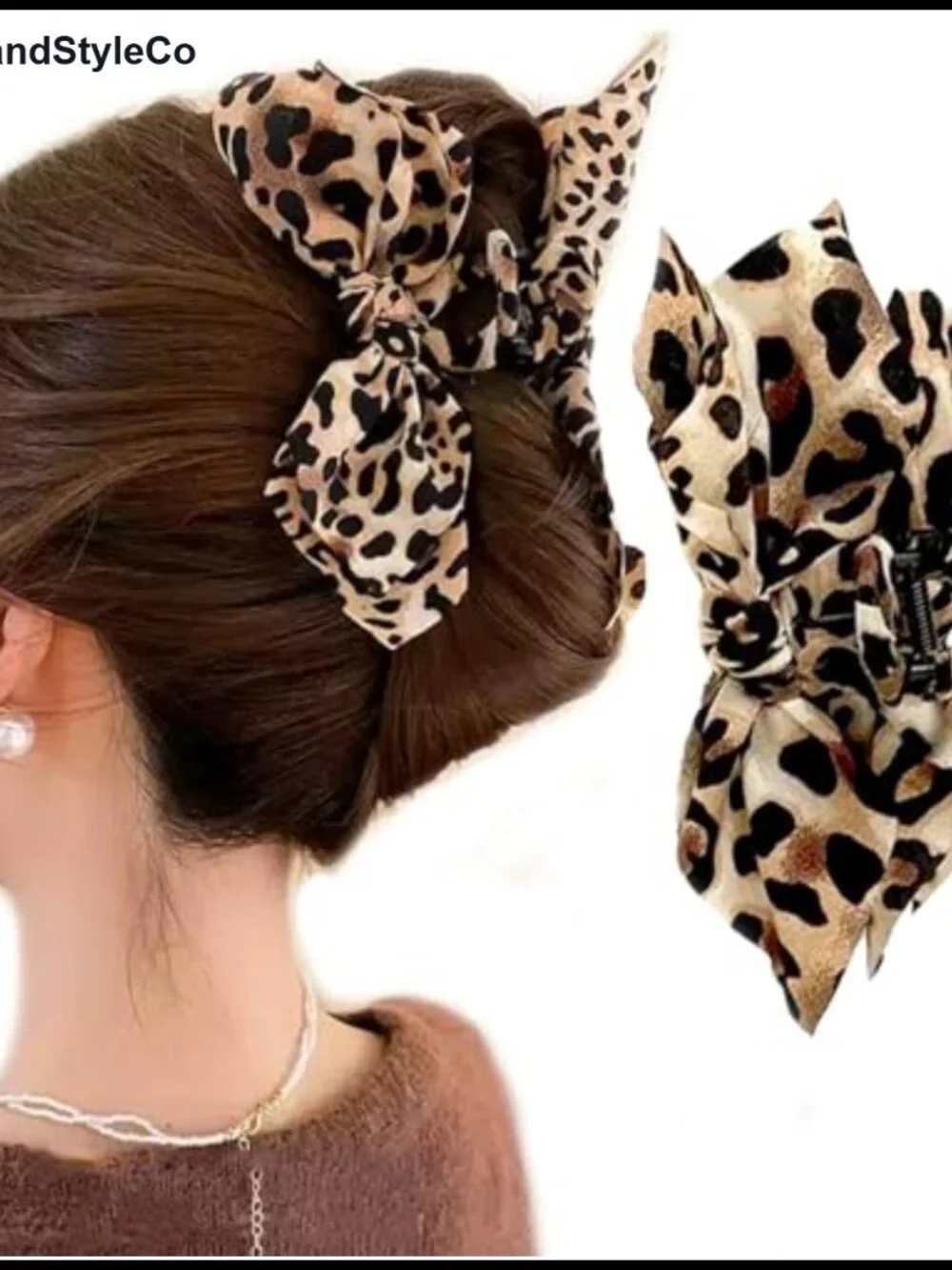 Leopard Hair Claw Clip for Thick Hair
